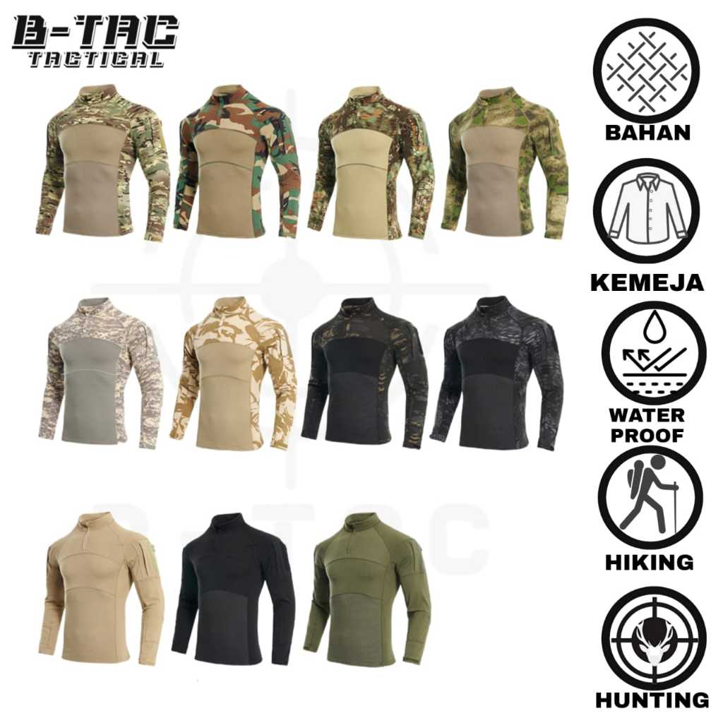 [B.KAOS BDU 002] Baju Kaos Bdu Lengan Panjang Baju Olahraga Pria lengan Panjang Baju Bdu Pria Motif 