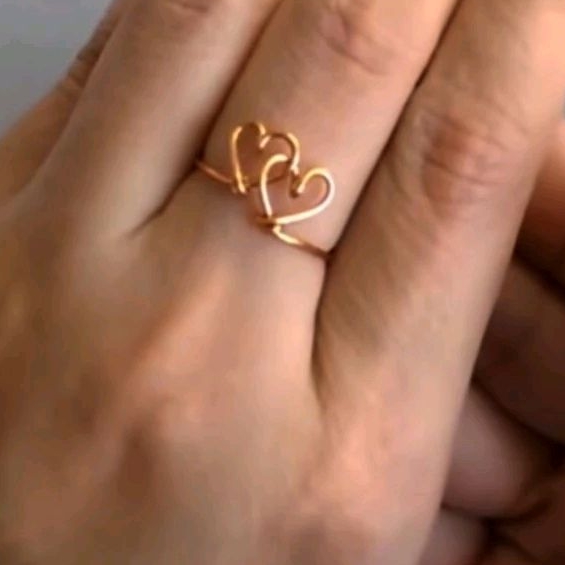Cincin love kawat tembaga rose gold cincin tembaga cincin cinta cincin couple cincin simpel cincin s