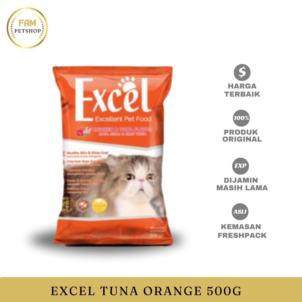EXCEL FRESHPACK 500Gr Makanan kucing Adult - Orange Segitiga