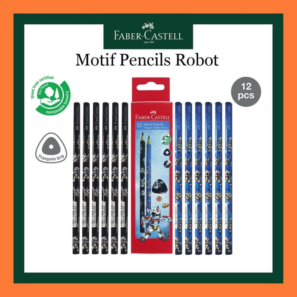 

Faber Castell Pensil 2B Motif Robot 118373 ( Per Pcs)