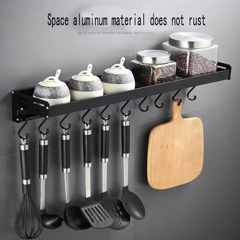 RAK BUMBU DINDING BESI RAK KITCHEN BUMBU DINDING Dapur Rak Penyimpanan Bumbu Dapur Rempah Multifungs