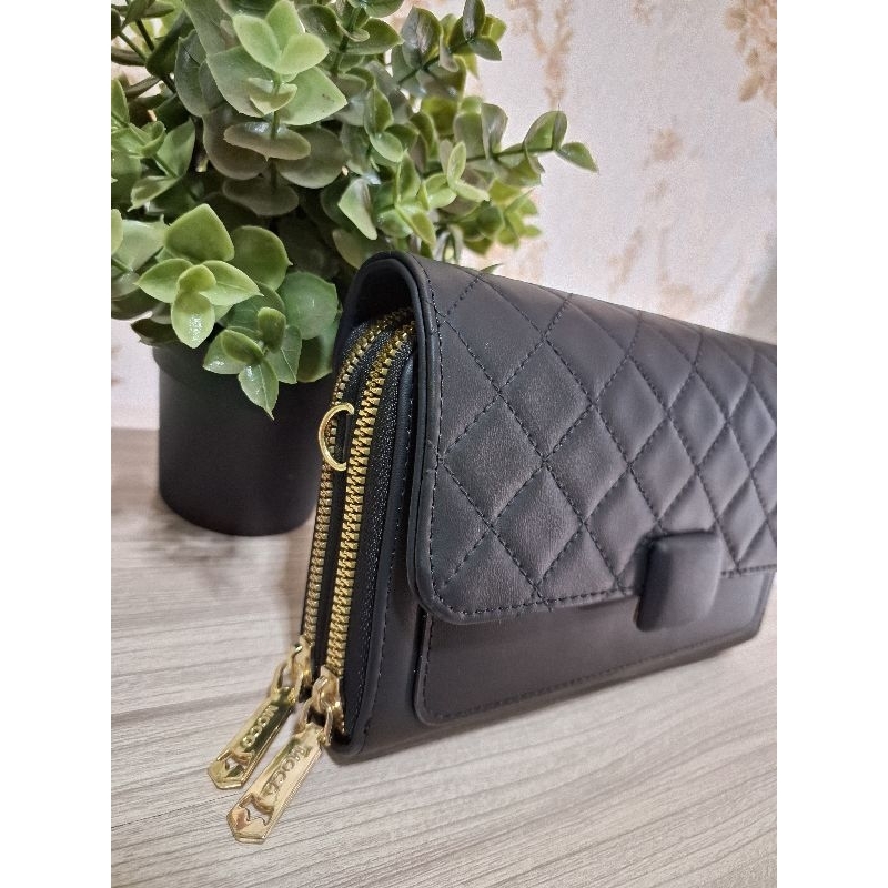 moco fashion tas wanita slempang hitam