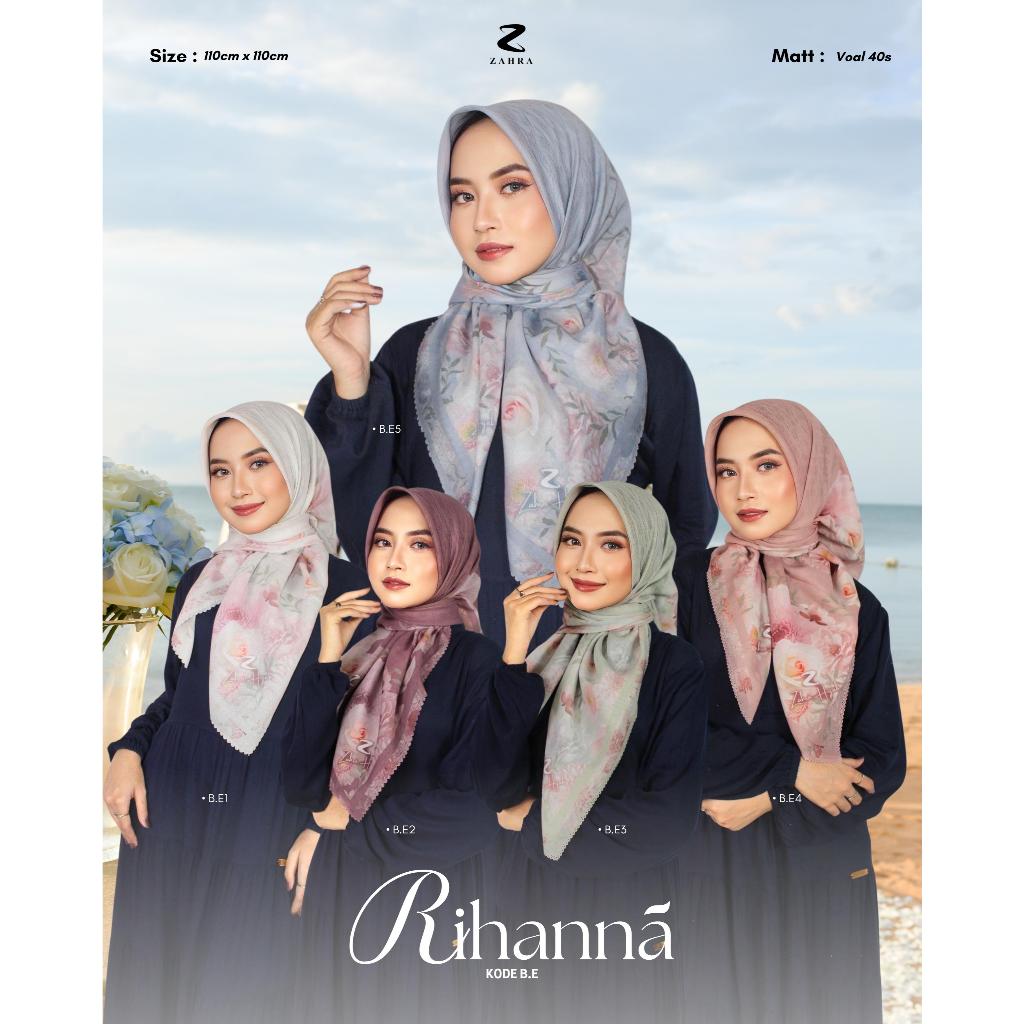 Hijab Segi Empat Rihana Motif By Zahra Hijab