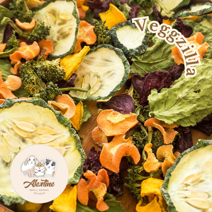Veggzilla Alextine Small Pets | Salad Hamster Dried Veggies | Snack Hamster Rabbit Guinea Pig