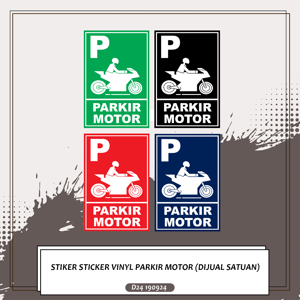 

STIKER STICKER VINYL PARKIR MOTOR (DIJUAL SATUAN)
