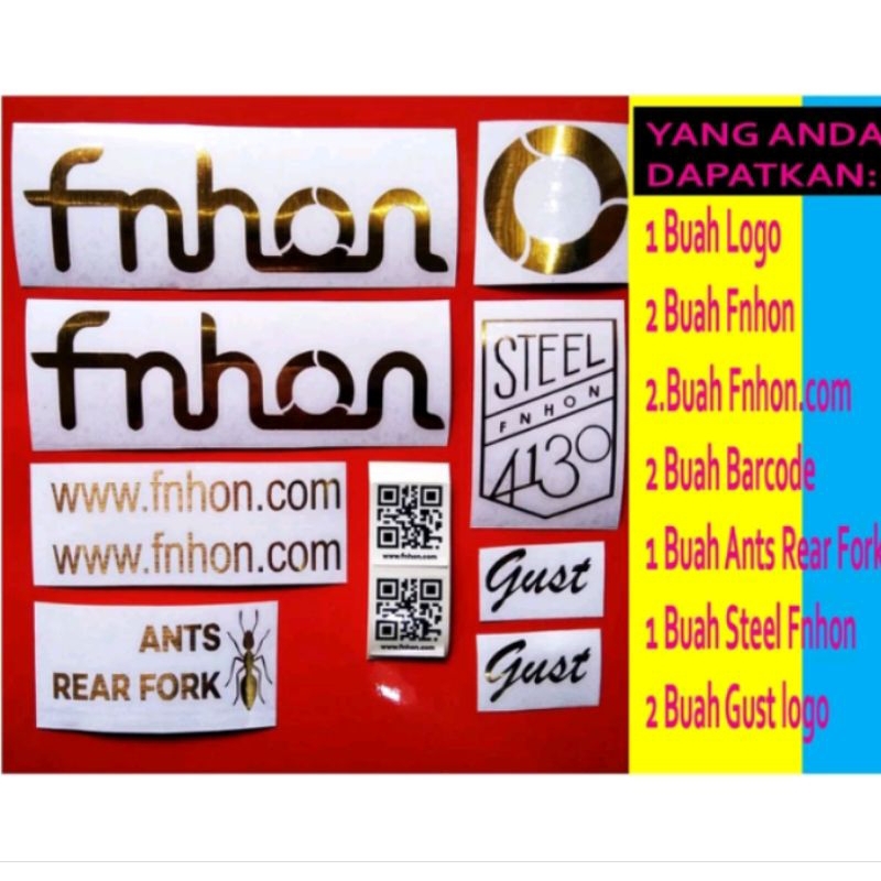 Cutting sticker sepeda Fnhon Gust Untuk Sepeda Lipat Fnhon