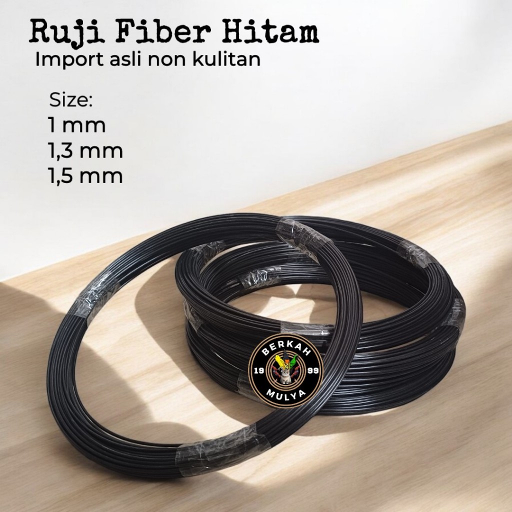Ruji fiber hitam 1mm ngroll kualitas import / jeruji fiber 1mm 50 meter