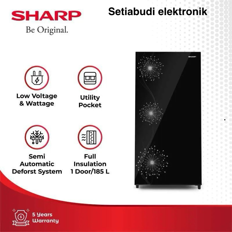 SHARP Kulkas 1 Pintu SJ-X197W DW / 197 Double Freezer