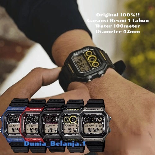 Original 100% Jam Tangan Pria CASIO AE-1300WH-1A2VDF AE-1300WH-1AVDF AE-1300WH-2AVDF AE-1300WH-4AVDF
