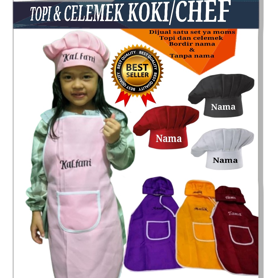 Topi Dan Celemek Anak  Topi Chef  Celemek Chef