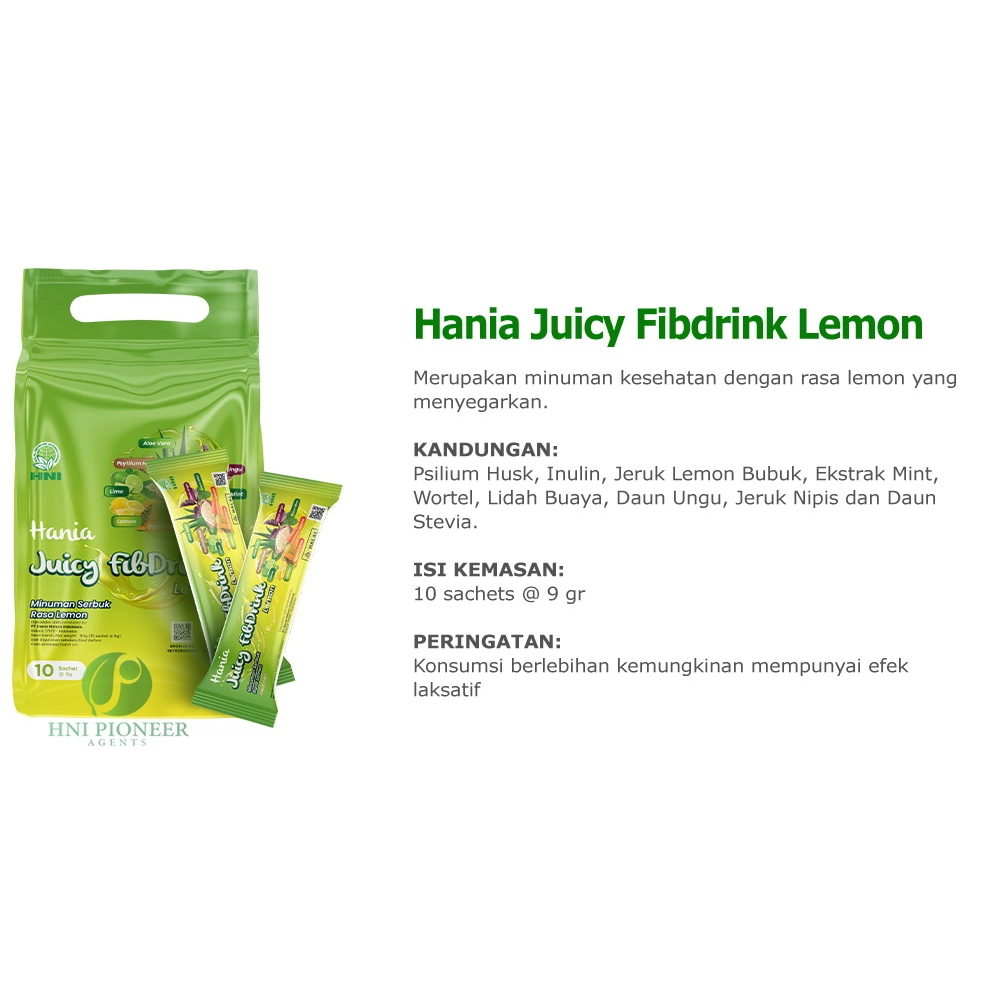 

Hania Juicy Fibdrink Minuman Serbuk Rasa Lemon