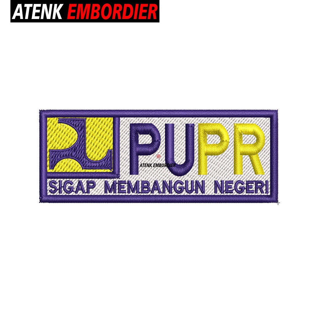 LOGO PU,PATCH BORDIR PUPR,LOGO BORDIR PUPR,PATCH BORDIR,EMBLEM BORDIR,BADGE,EMBLEM PUPR