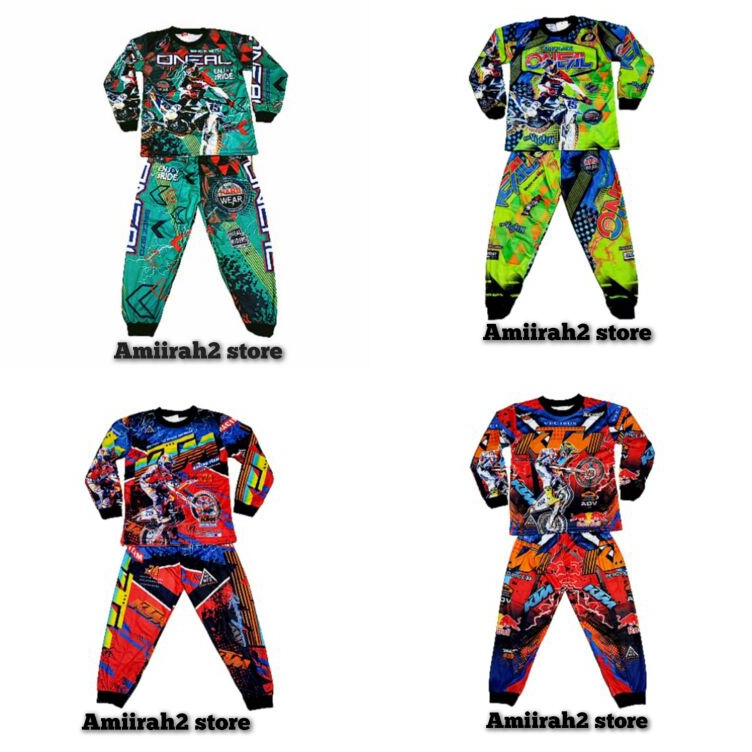 Promo Terheboh  COD  SETELAN BAJU BALAP MOTOR CROSS ANAK TERBARU  BAJU SEPEDA ANAK