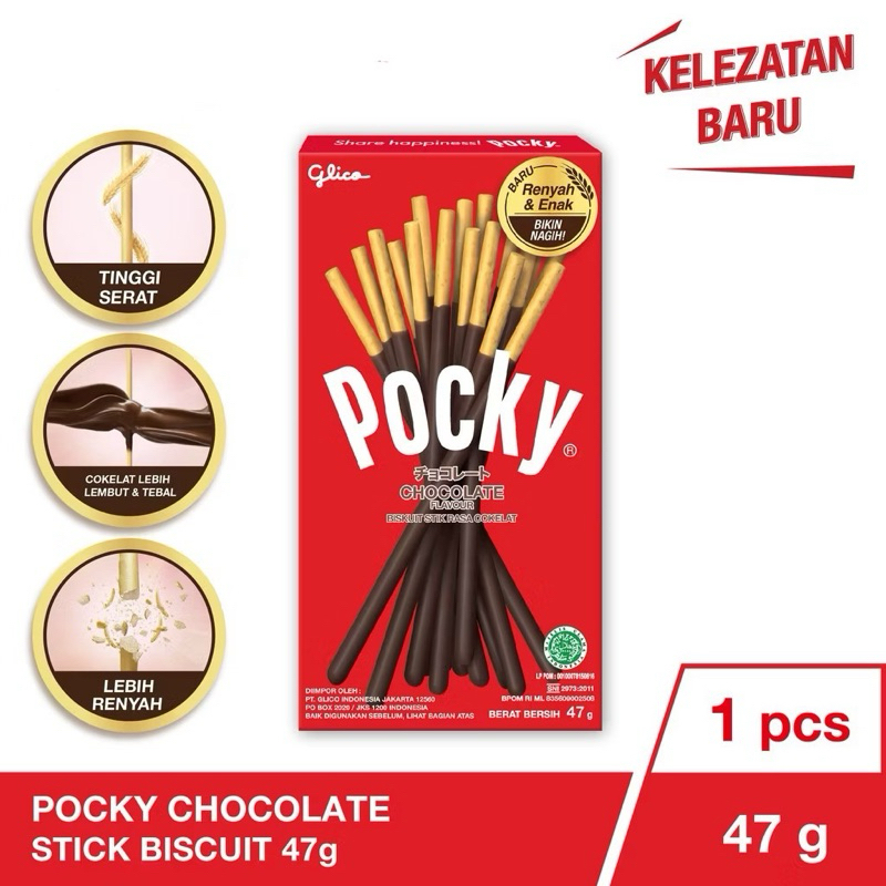 

Pocky Biskuit Stik Stick Biscuit Coklat 40GR All Varian