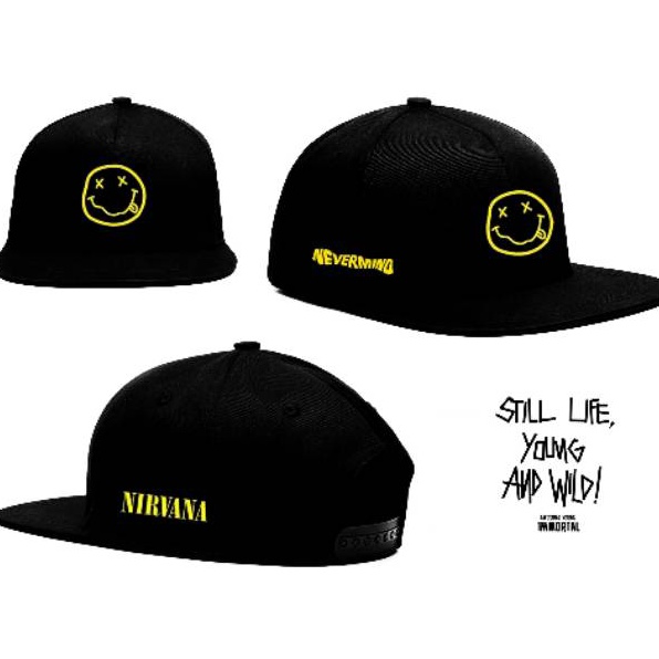 Penawaran Terbaik  Topi snapback bordir distro dewasa nirvana keren