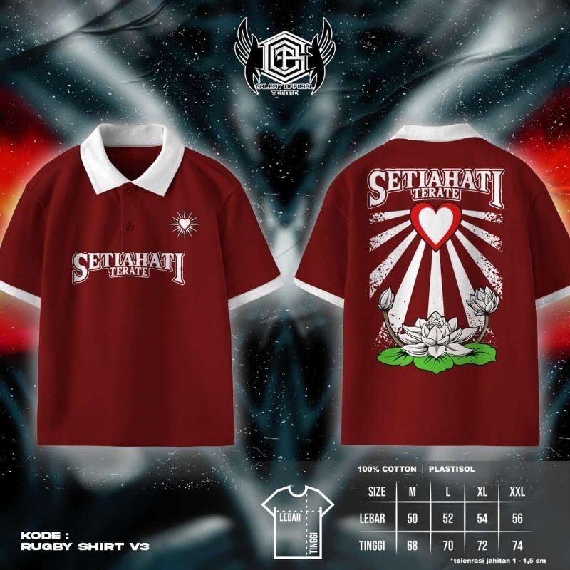 KAOS POLLO PSHT TERATE // POLLO KODE RUGBY SHIRT V2 // KAOS KERAH SH TERATE KEKINIAN