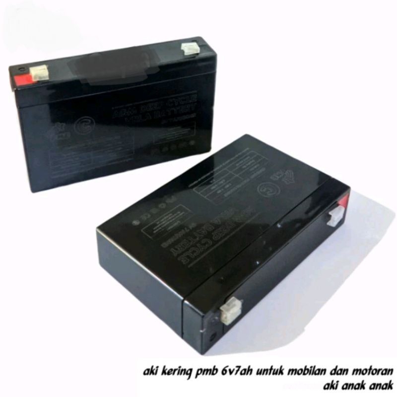 Aki PMB 6V 7Ah/4.5ah mobil mainan aki  anak