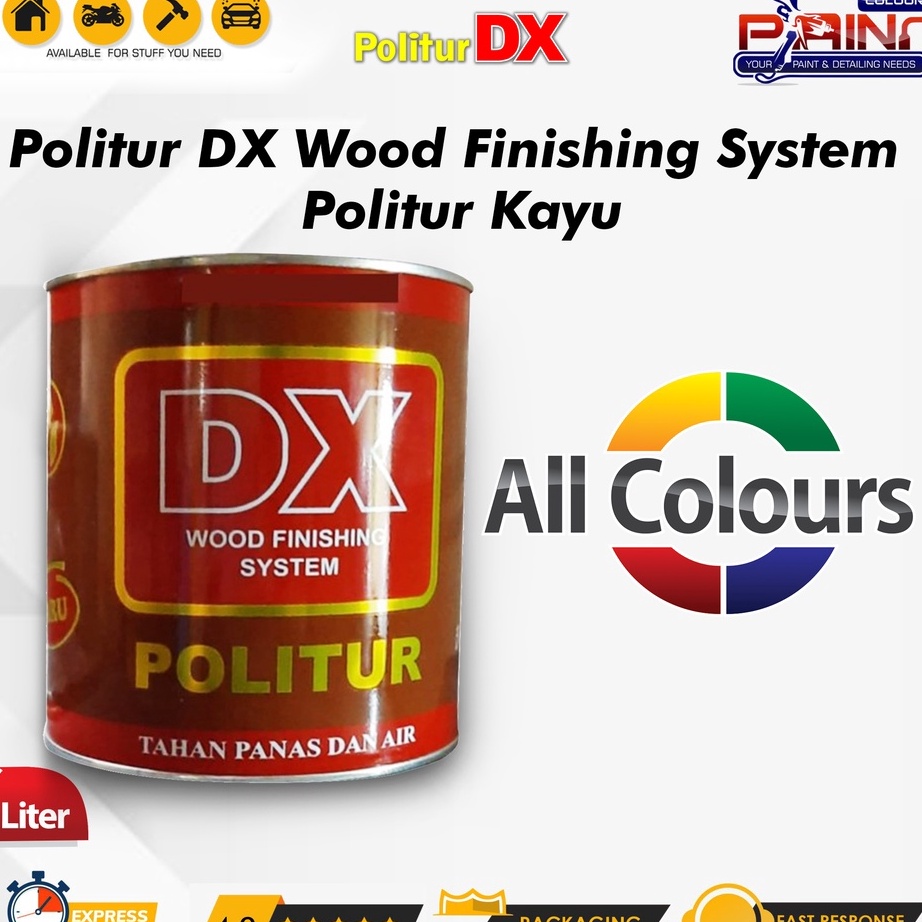 Politur DX Wood Finishing System 1L Politur Kayu  ALL COLOUR