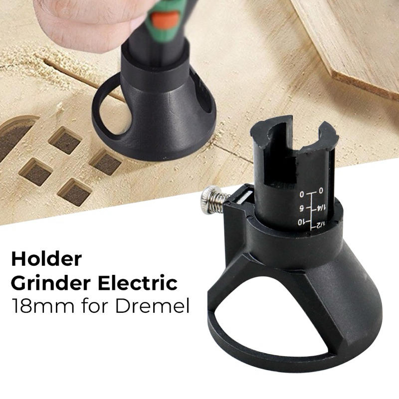 Holder Grinder Electric 18mm untuk Dremel Stand Bor Mini Router Adapter Dudukan Mini Gerinda Tuner D