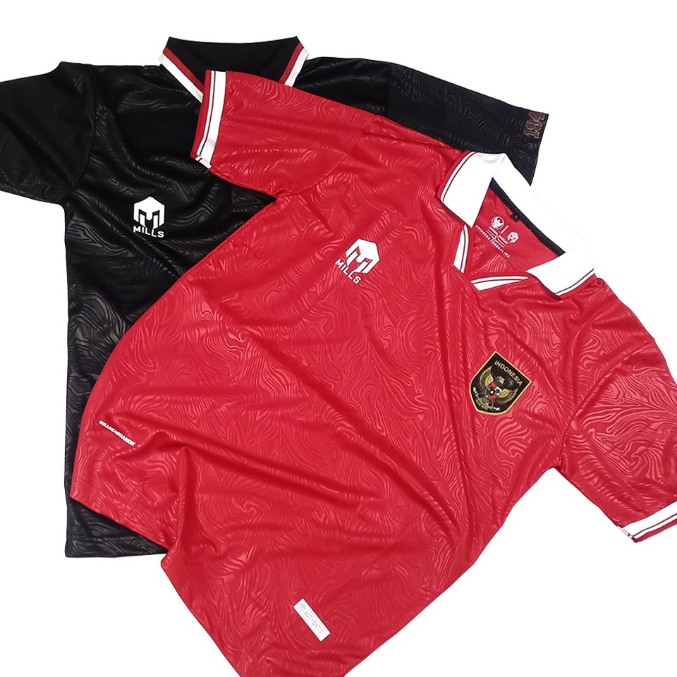 Big Promote Jersey TIMNAS INDONESIA 222 HOME  AWAY Grad Ori Logo Timbul Mills Replika Unisex Pria Wa