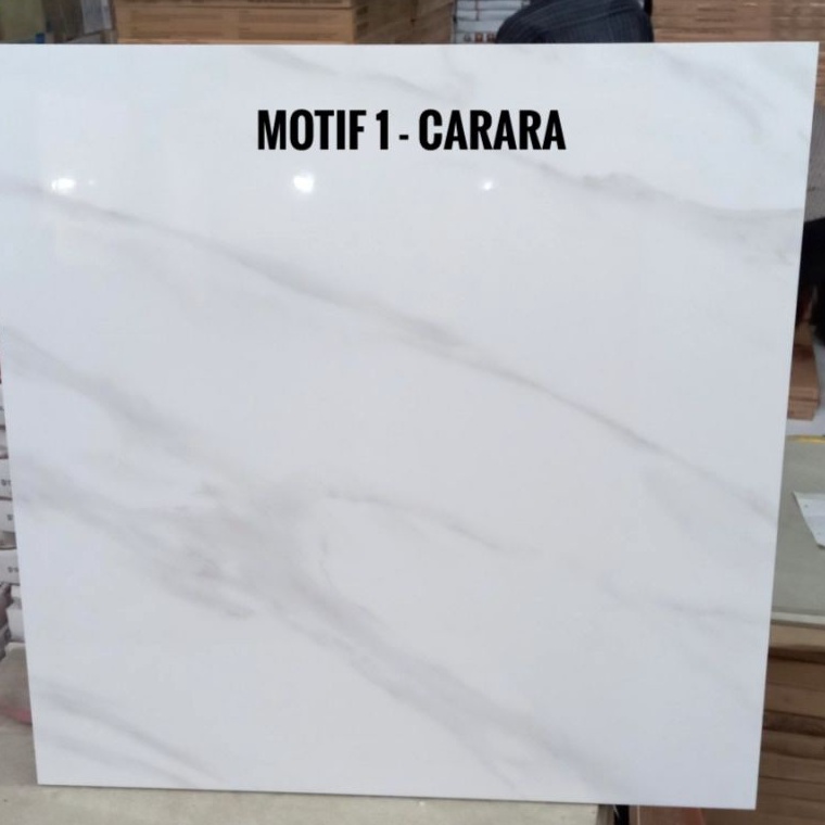 GRANIT LANTAI 6x6 PUTIH MOTIF MARMER CARARA MALE PERDUS  HABITAT