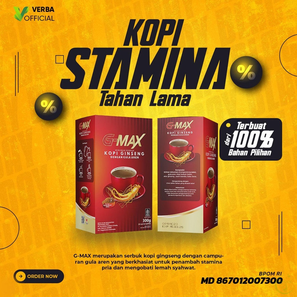 

Minuman Kopi Ginseng Stamina Dengan Gula Aren - Kopi Pria