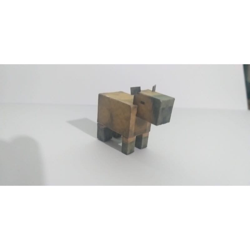 Papercraft Minecraft Hewan Capybara (bentuk jadi seperti di foto dan lembaran)