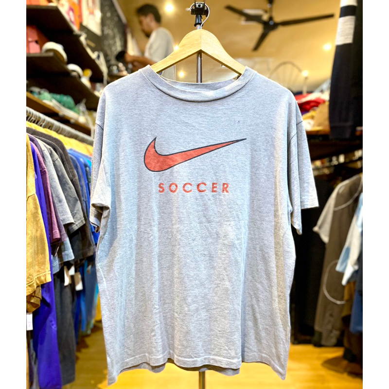 kaos Nike center Soccer Vintage 90s single stitch atas bawah no jersey second