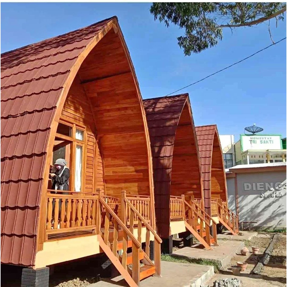 Rumah lumbung kayu, rumah joglo, villa rumah kayu