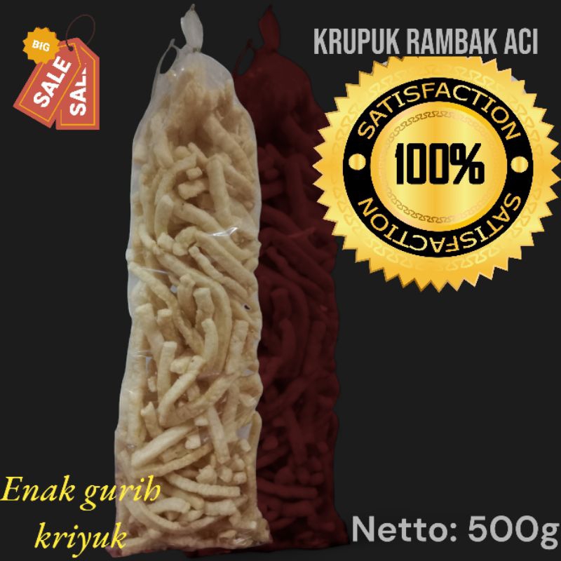 

krupuk rambak krambak jari ≤500gr/ krecek tapioka mateng