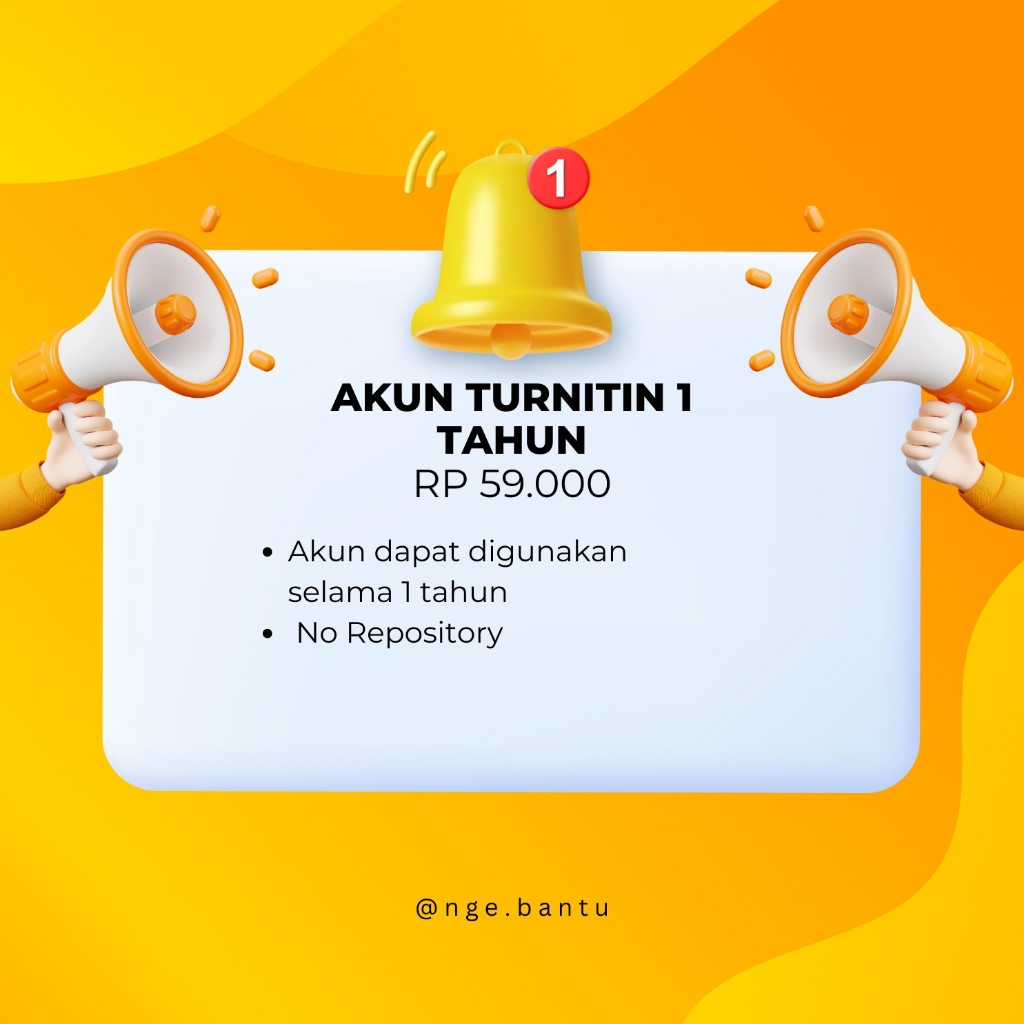 AKUN TURNITIN 1 TAHUN