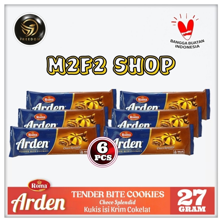 

Roma Arden Tender Bite Cookies Choco Splendid | Biskuit Kukis Krim Cokelat - 27 gr (Kemasan 6 Pcs)