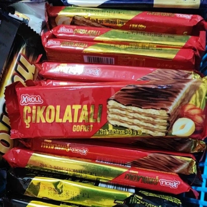 

xrol coklat jajanan turki rasa kacang huzelnut