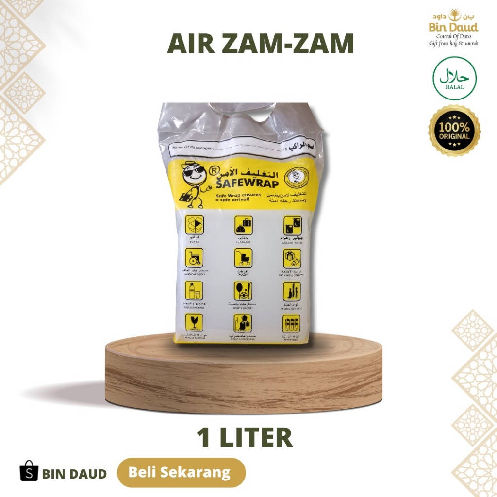 

Air zamzam 1 liter / air zam-zam 1 liter asli original