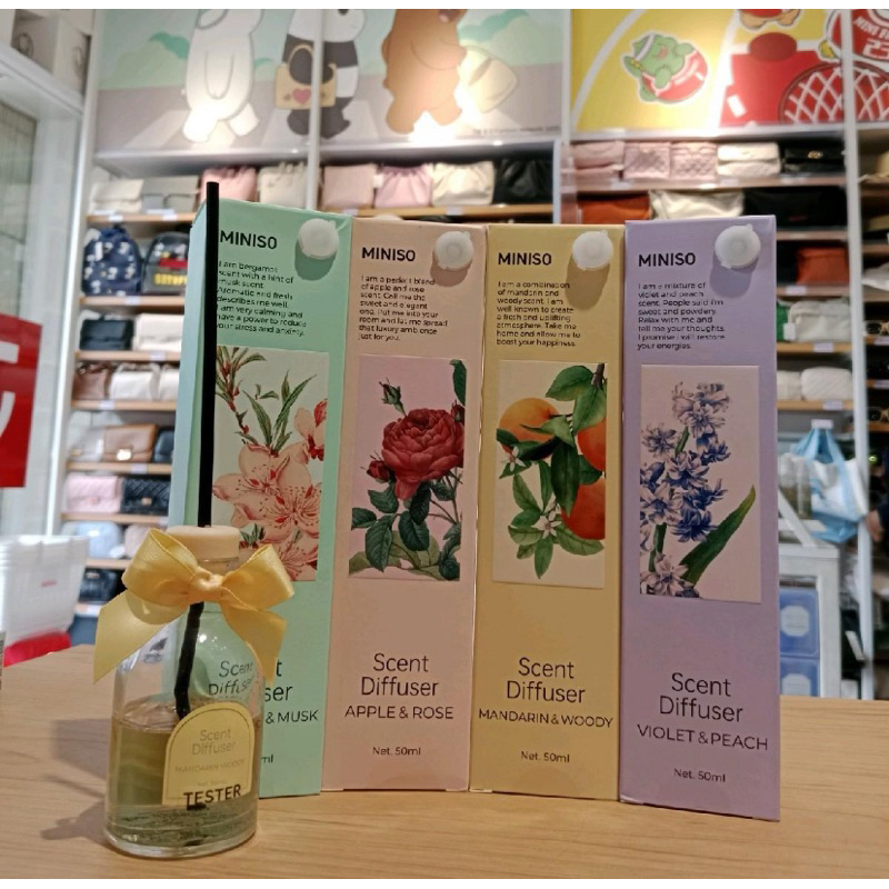 Miniso Scent Diffuser Air Freshener Bergamot Violet Peach Woody Mandarin Apple Rose