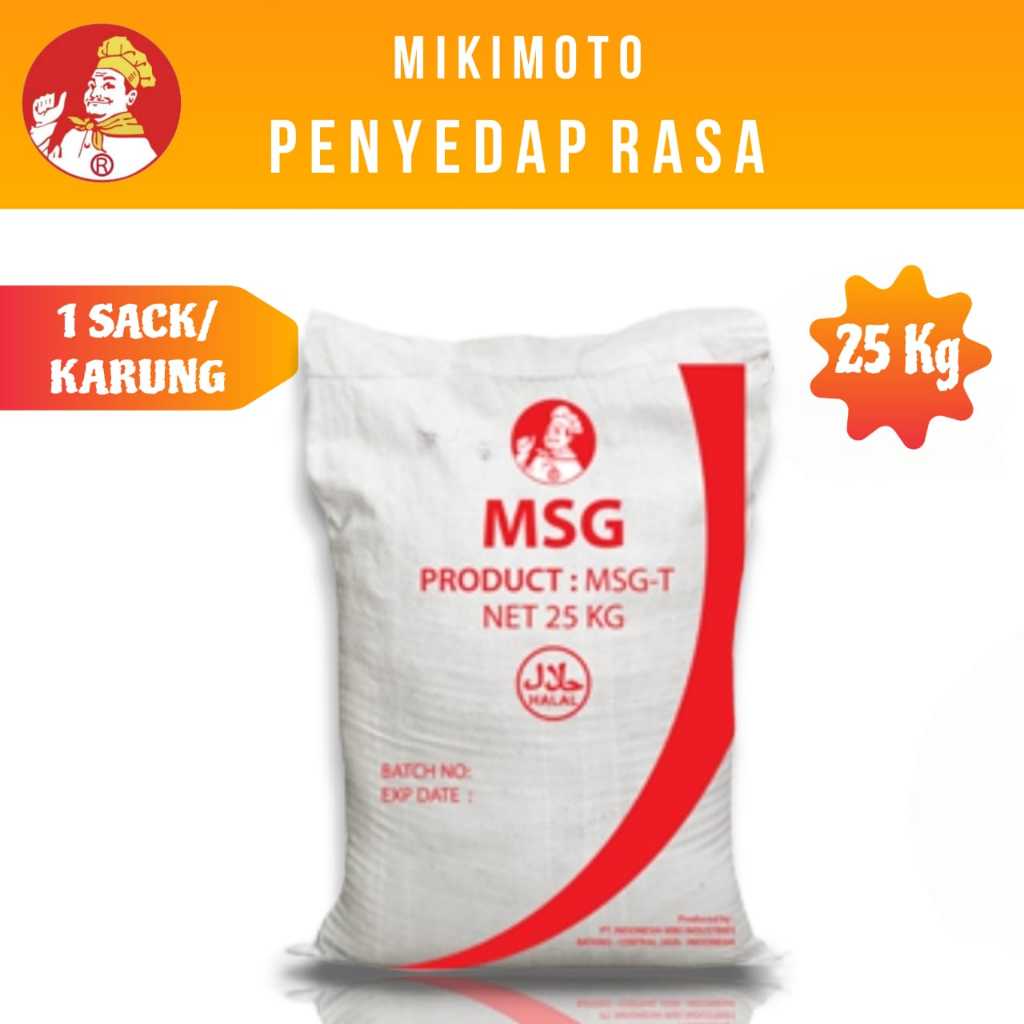 

Micin Msg Penyedap Rasa Mikimoto MSG-T Tepung - 1 SAK/KARUNG 25 Kg