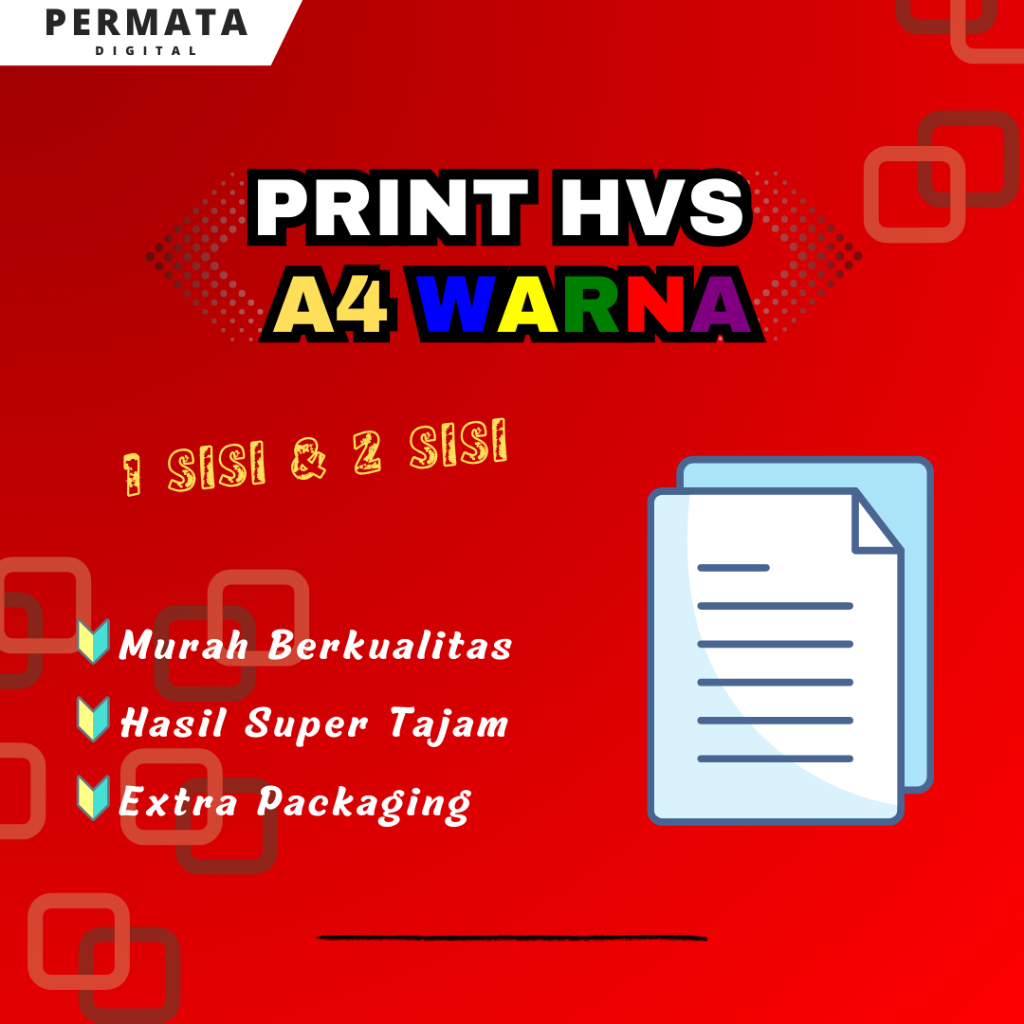 

JASA PRINT CETAK WARNA HVS A4 75 gsm | dokumen modul