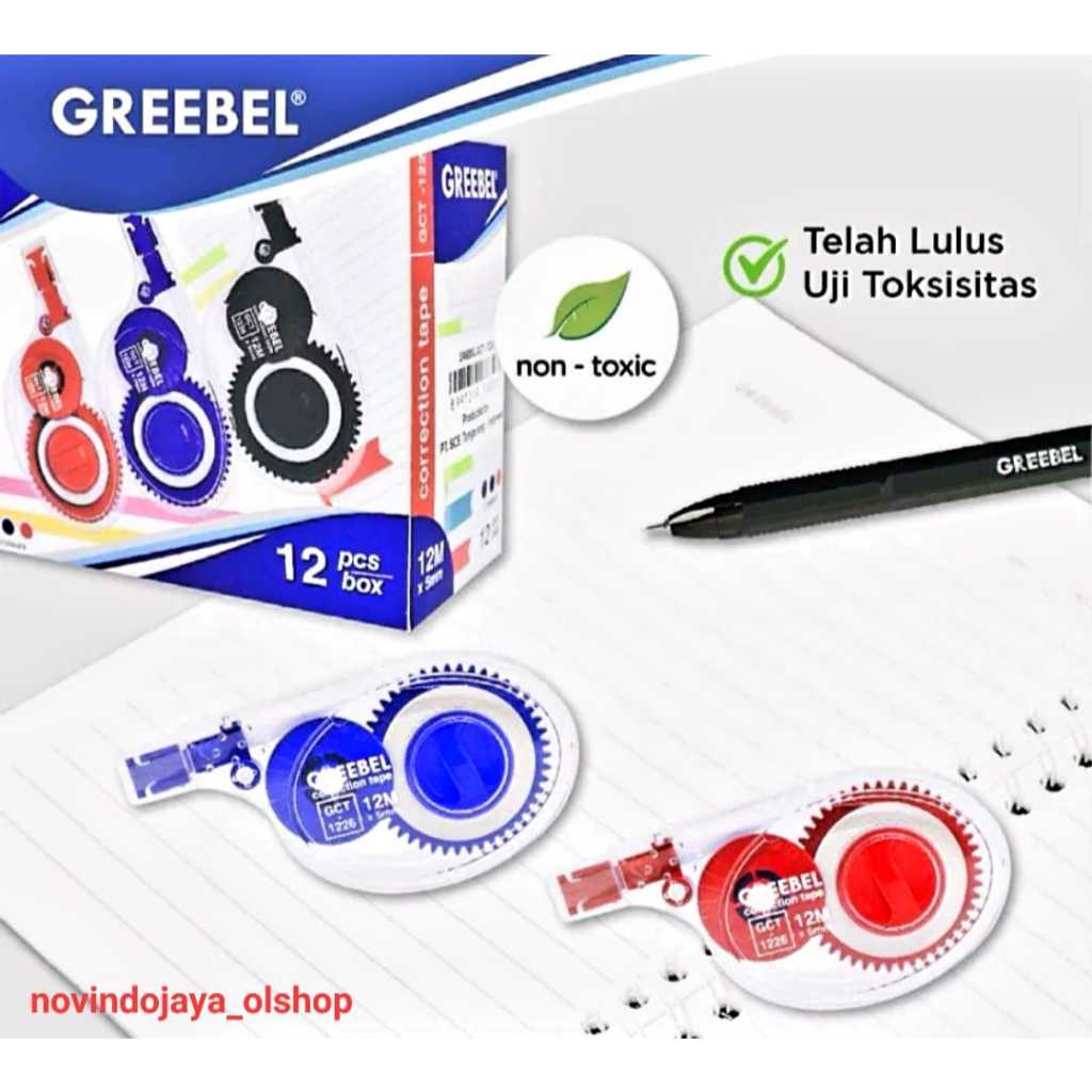 

CORRECTION TAPE TIP EX ROLL TIP EX KERTAS PITA PENGHAPUS GREEBEL GCT-1226 12METER TERMURAH