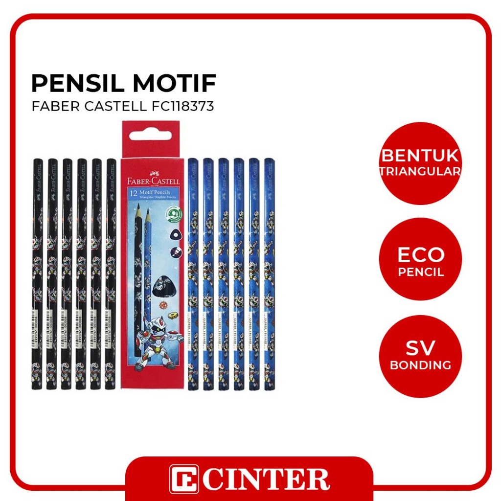 

FABER CASTELL - PENSIL KAYU / PENCIL ANAK MOTIF ROBOT 2B