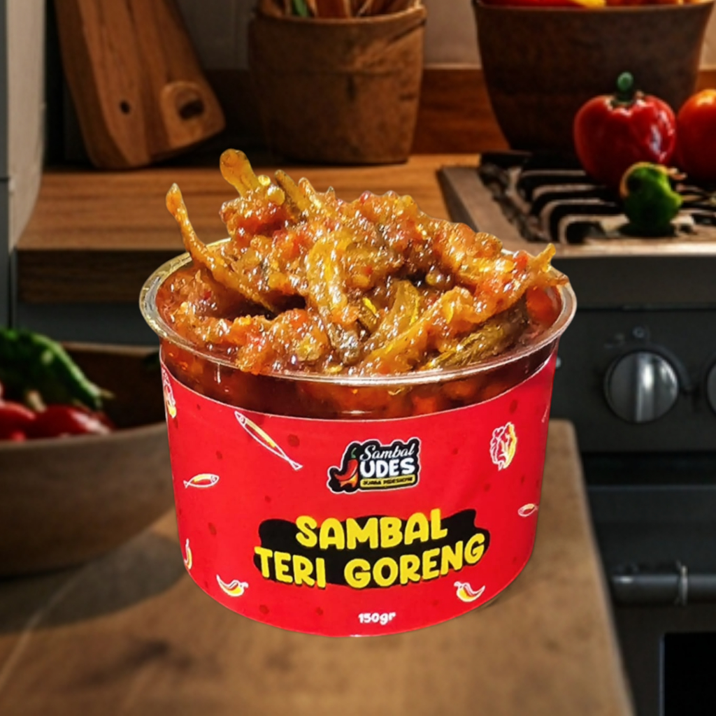 

sambal judes - sambal rasa ikan teri goreng pedas mantap dengan bumbu dapur ,berat bersih 150 gram