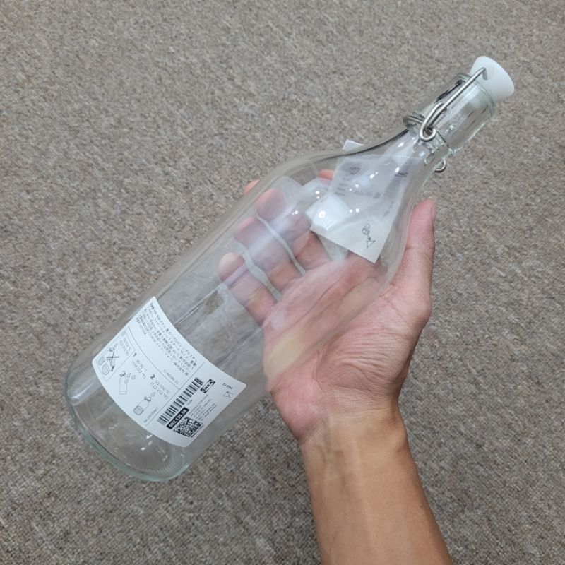 IKEA KORKEN Botol kaca Ikea 500ml dengan penutup botol