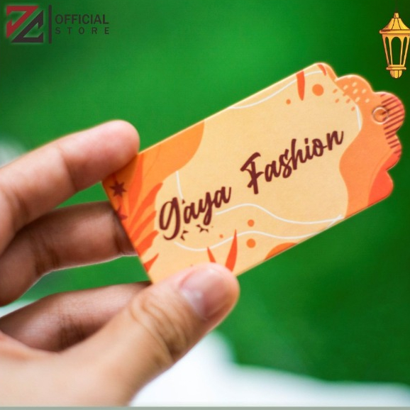

( Free Desain ) hangtag ivory 500 gram / label kertas / hangtag baju / tag custom / tag celana murah