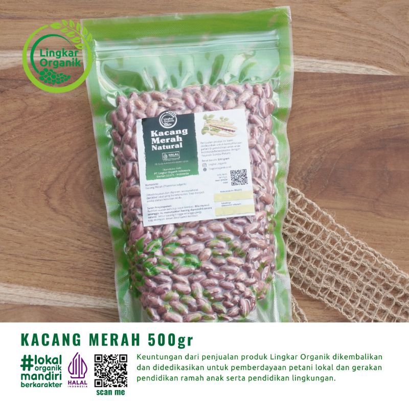 

Kacang merah organik 500gram / lingkar organik