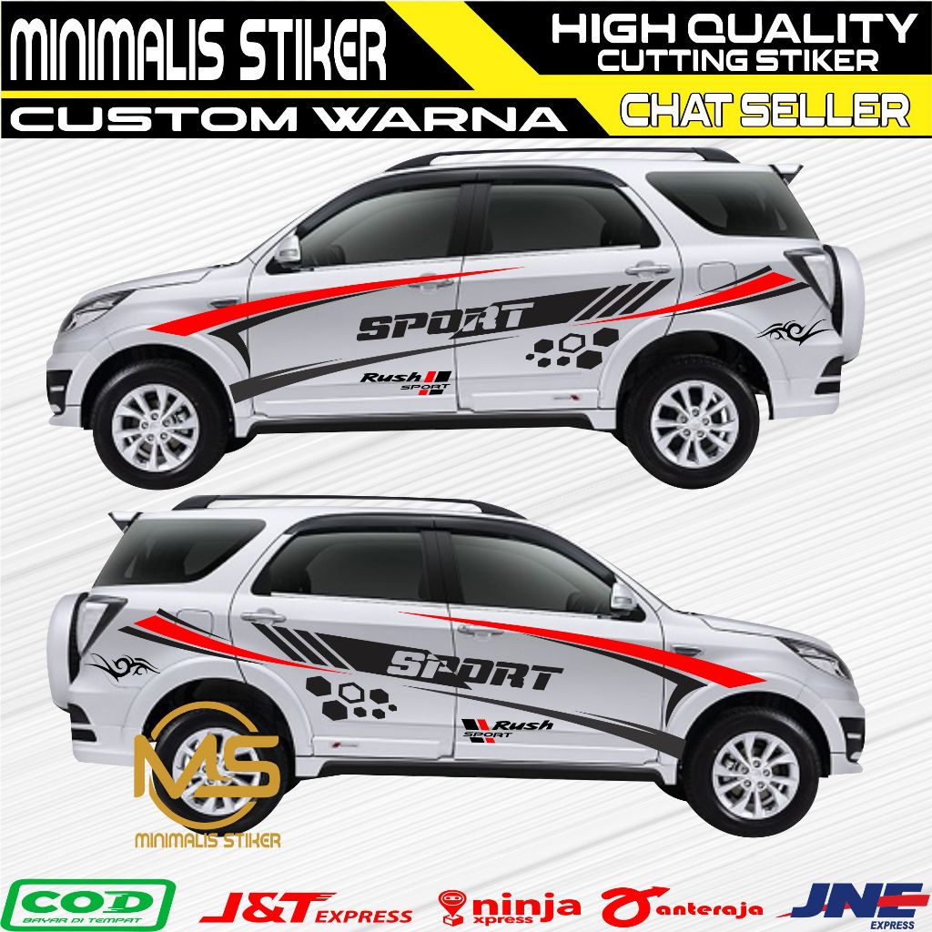 NEW Stiker mobil toyota rush stiker body samping mobil rush stiker rush keren stiker variasi