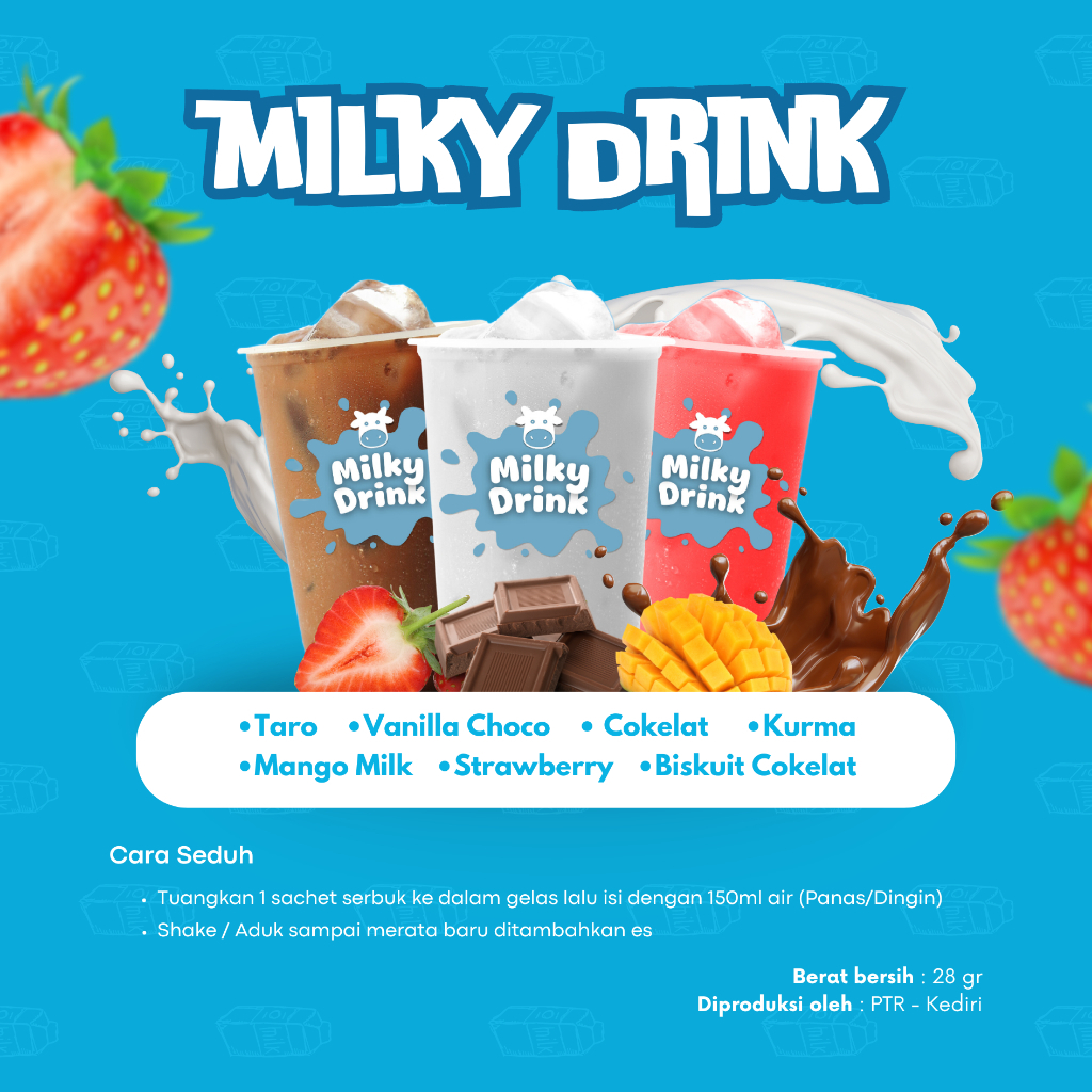 

Paket Usaha Milky drink 45bungkus Tanpa Cup MIX 7 RASA