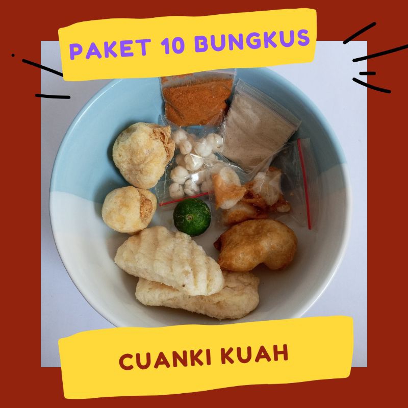 

PAKET 10 BUNGKUS CUANKI INSTAN/CUANKI KUAH/CUANKI/PEDAS/CUANKI VIRAL