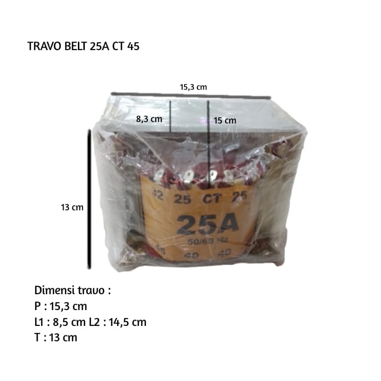 Trafo Belt 25A CT 45V original full tembaga | travo 25 A ct 45 v BELT