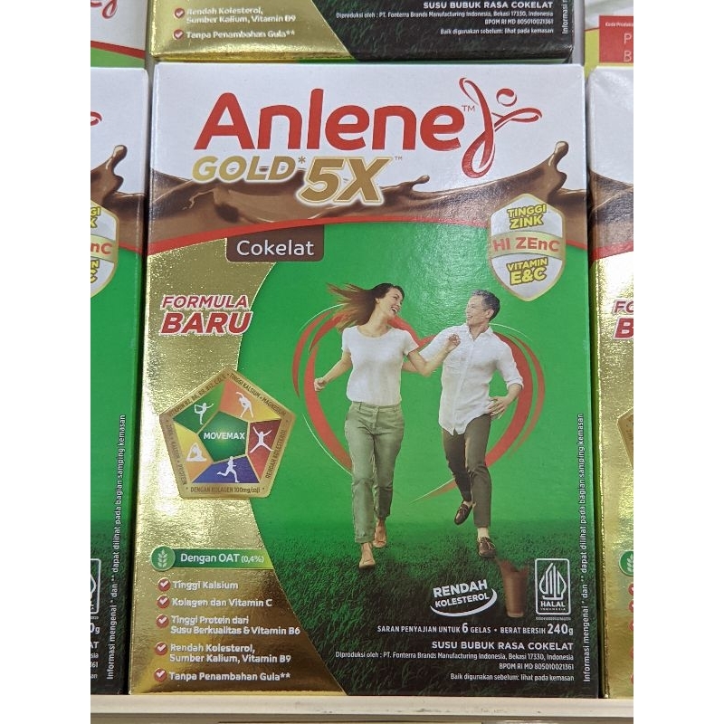 ANLENE Gold 5X Rasa Cokelat 240 Gram || Anlene Gold || Anlene 240 Gram || Anlene || Susu Anlene || S