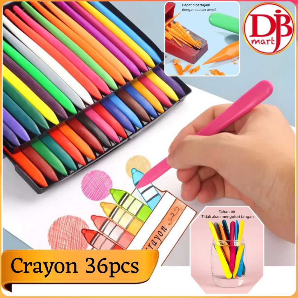 

DJB - Set Crayon Anak 36 Warna - Non Toxic, Anti Air, Pensil Warna untuk Mewarnai Gambar