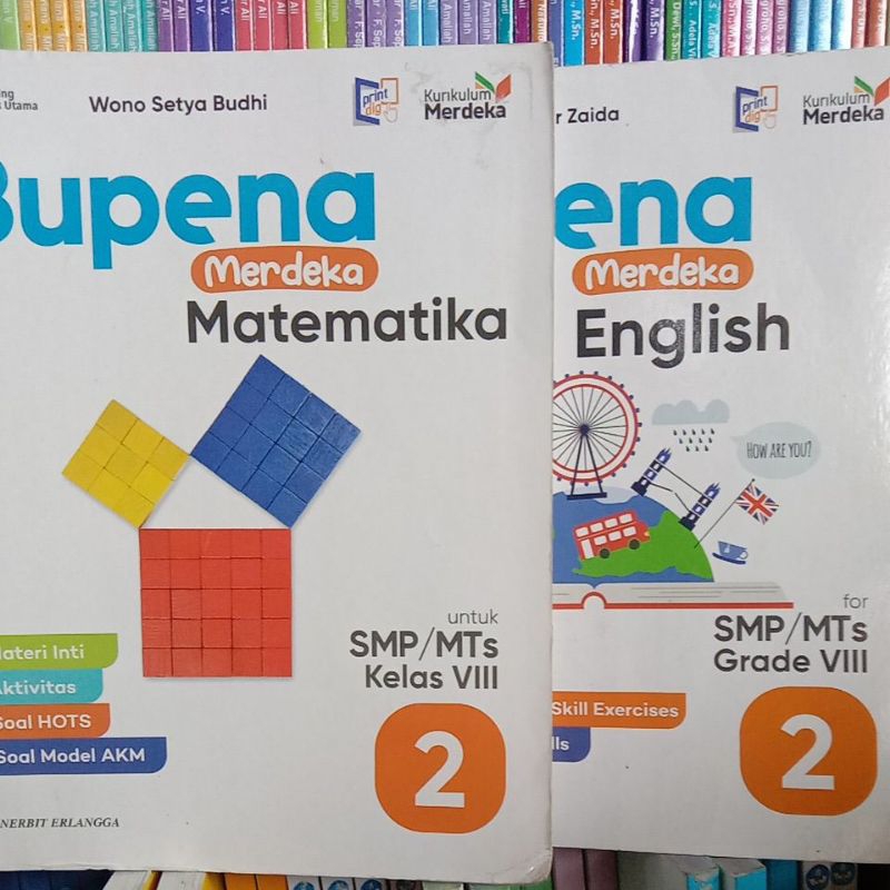 Bupena Matematika English Bahasa Indonesia IPA IPS SMP Mts kls.8 kurikulum Merdeka (Bekas)